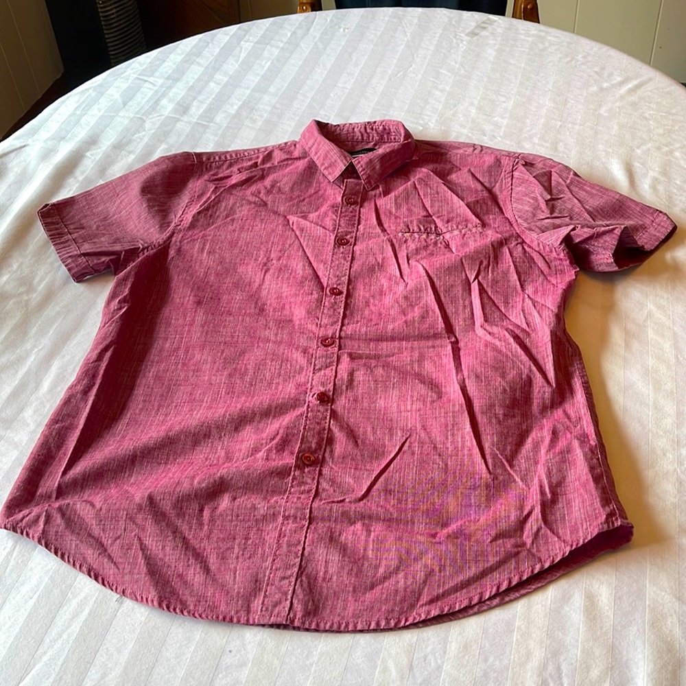 Mens structure button up short sleeve modern fit